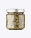 Clear Glass Jar with Capers Mockup