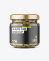 Clear Glass Jar with Capers Mockup