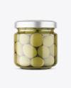 Clear Glass Jar with Olives Mockup Clear Glass Jar with Olives Mockup