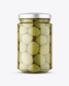 Clear Glass Jar with Capers Mockup