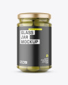 Clear Glass Jar with Capers Mockup Clear Glass Jar with Capers Mockup