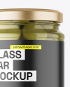 Clear Glass Jar with Capers Mockup Clear Glass Jar with Capers Mockup