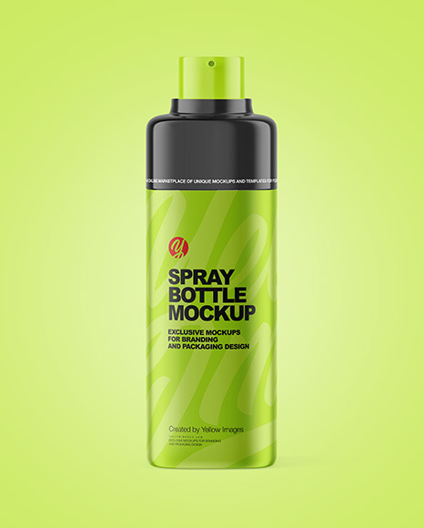 Metallic Spray Bottle Mockup