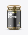 Clear Glass Jar with Capers Mockup