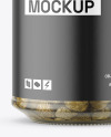 Clear Glass Jar with Capers Mockup Clear Glass Jar with Capers Mockup