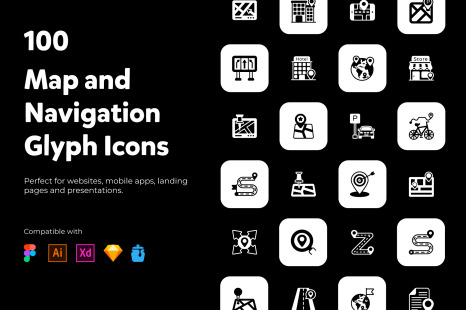 Map-navigation-glyph-icons - Destination