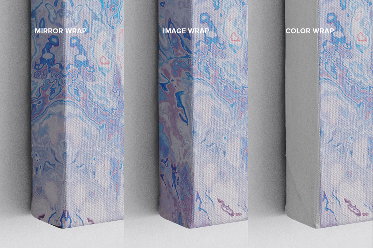 3 Panel Canvas Ratio 1x2 Mockup - Left 1.5 In Wrap 3 Panel Canvas Ratio 1x2 Mockup - Left 1.5 In Wrap