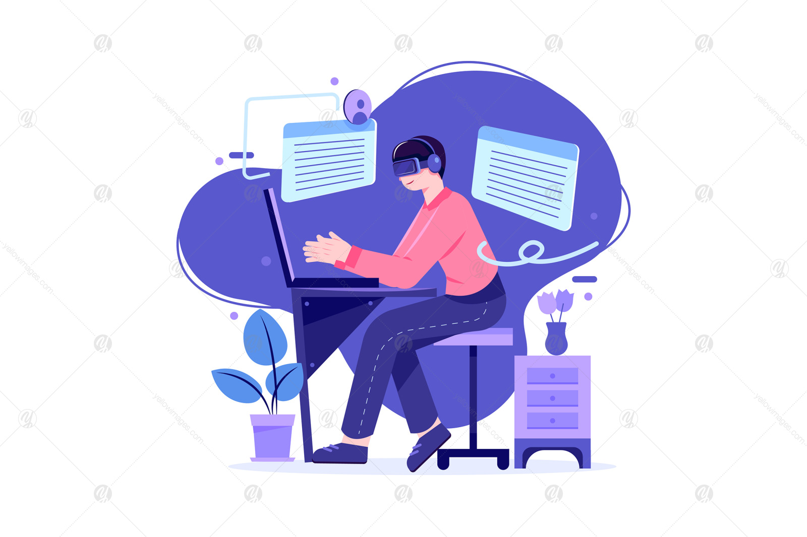 M425_Virtual Reality Illustration Pack M425_Virtual Reality Illustration Pack