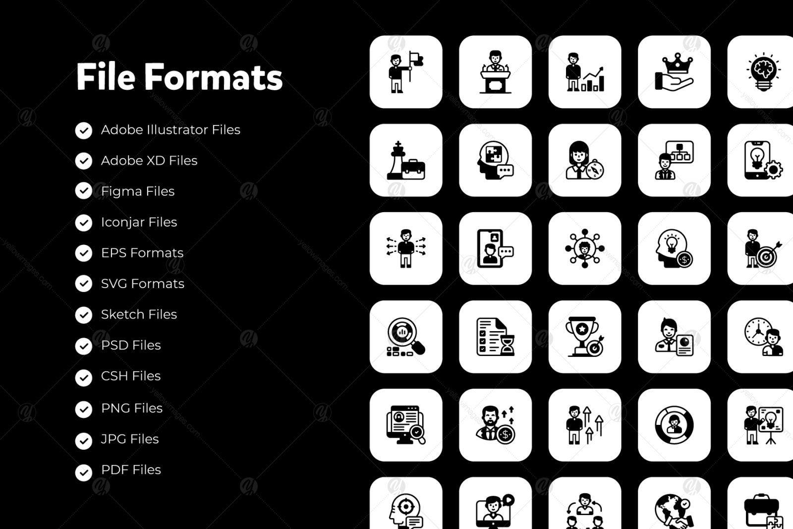 70 Leadership Icons In Solid Style. 70 Leadership Icons In Solid Style.