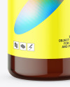Amber Bottle with Pump Mockup