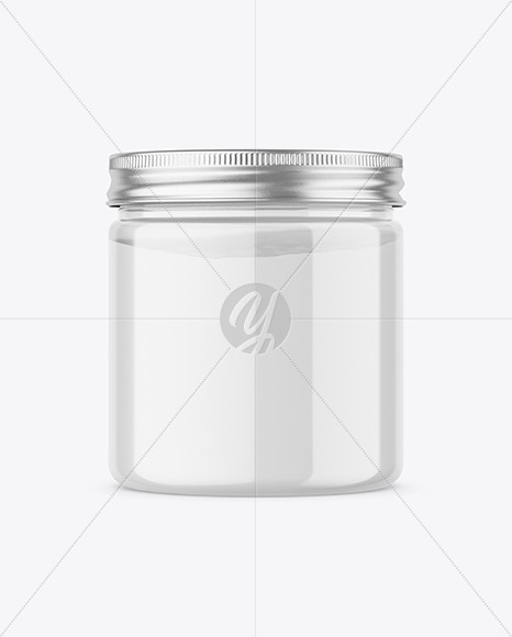 Clear Jar with Powder Mockup