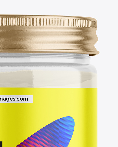 Clear Jar with Powder Mockup