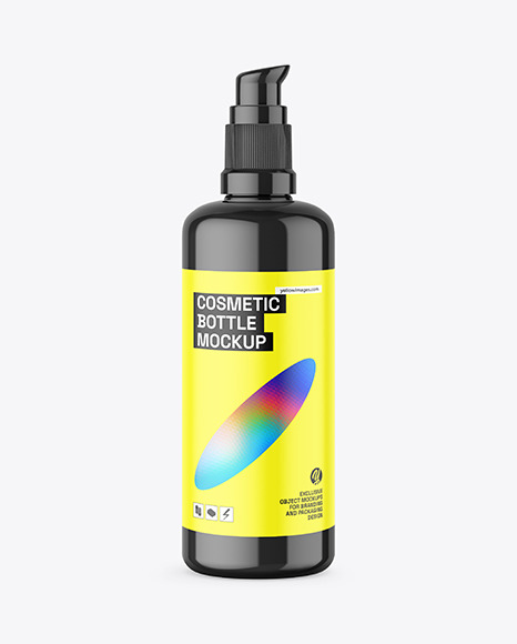 Glossy Bottle with Pump Mockup - Packaging mockups