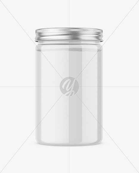 Clear Jar with Powder Mockup