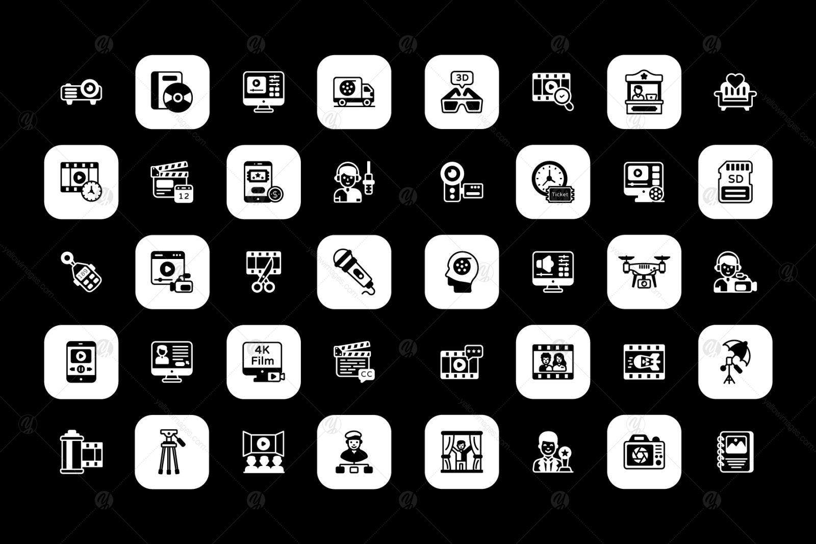80 Video Production Solid Icons 80 Video Production Solid Icons