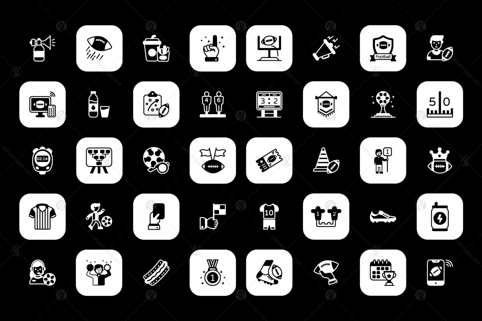 80 Football Glyph Icons 80 Football Glyph Icons