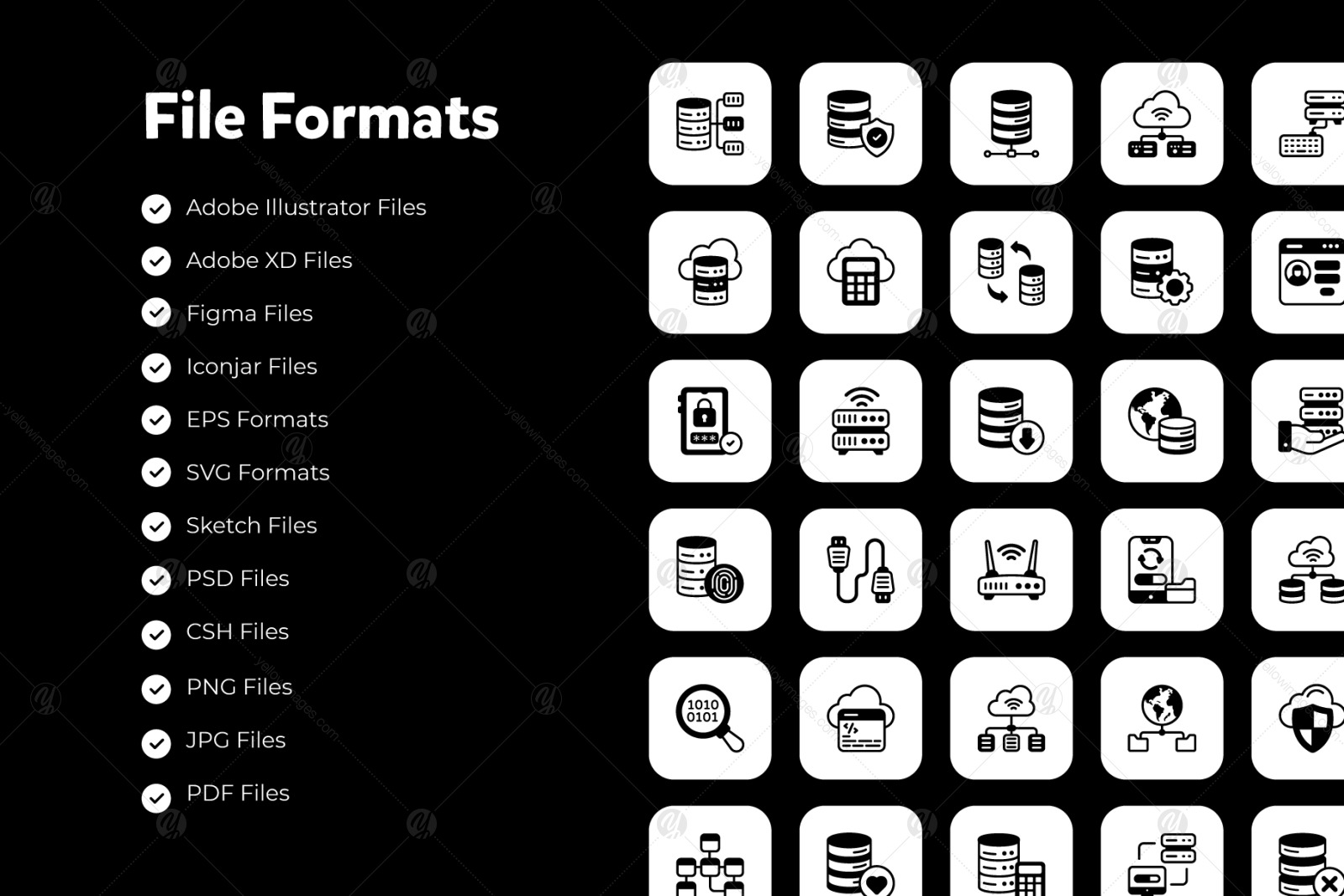 110 Database and Technology Icons