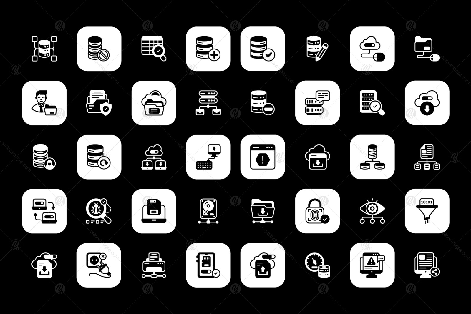 110 Database and Technology Icons 110 Database and Technology Icons