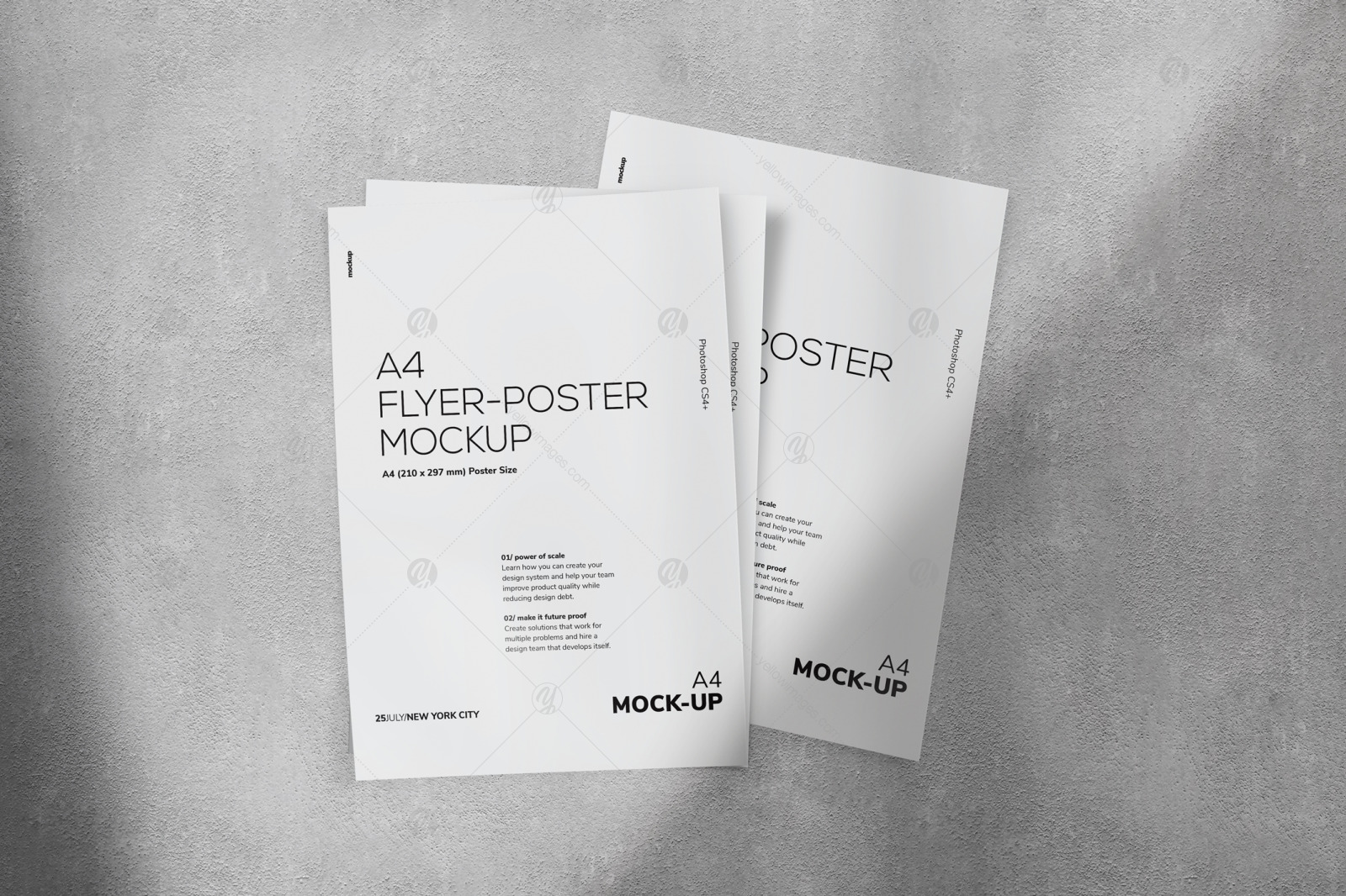 Three A4 Flyer-Poster Mockup