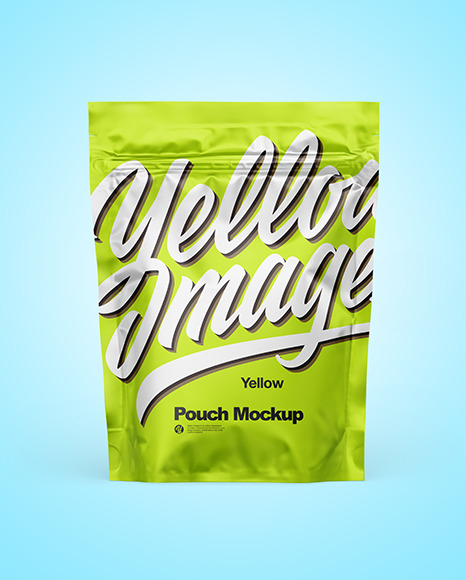 Matte Metallic Pouch Mockup