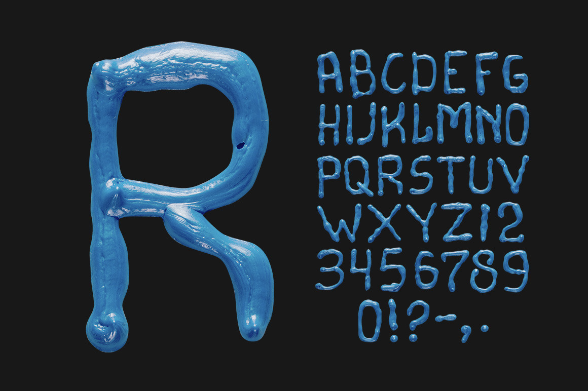 Oil Blue Font