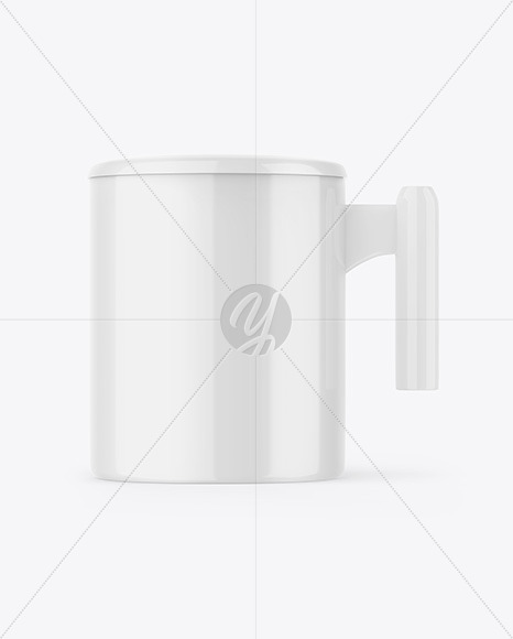 Glossy Mug w/ Cap Mockup