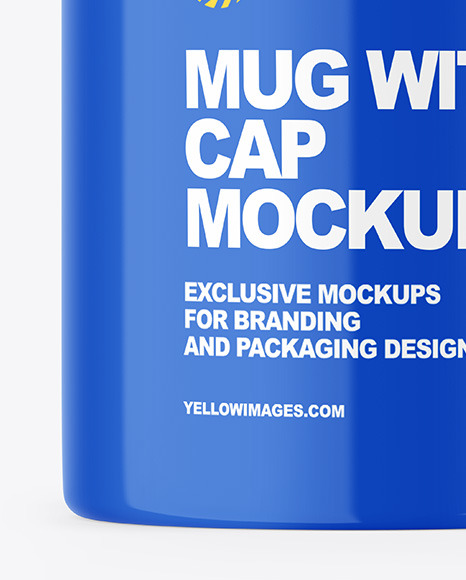 Glossy Mug w/ Cap Mockup