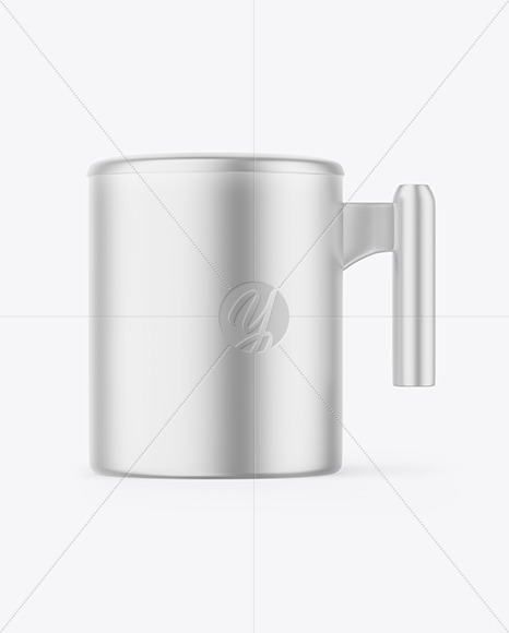 Matte Metallic Mug w/ Cap Mockup