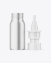 Opened Matte Metallic Nasal Spray Bottle Mockup