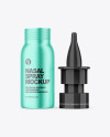 Opened Matte Metallic Nasal Spray Bottle Mockup