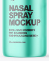 Opened Matte Metallic Nasal Spray Bottle Mockup