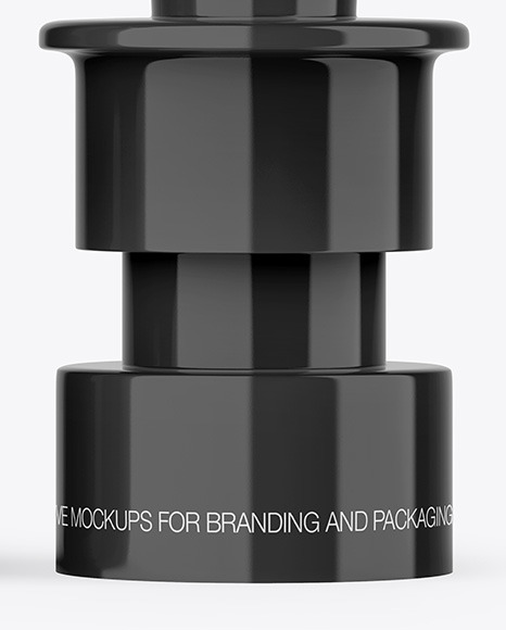 Opened Matte Metallic Nasal Spray Bottle Mockup