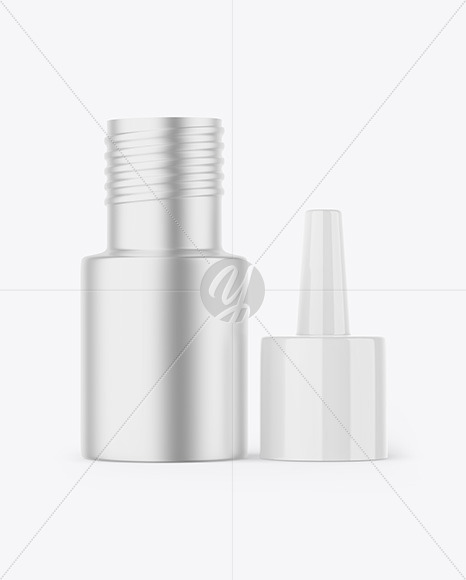 Matte Metallic Drops Bottle Mockup