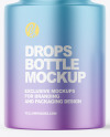 Matte Metallic Drops Bottle Mockup