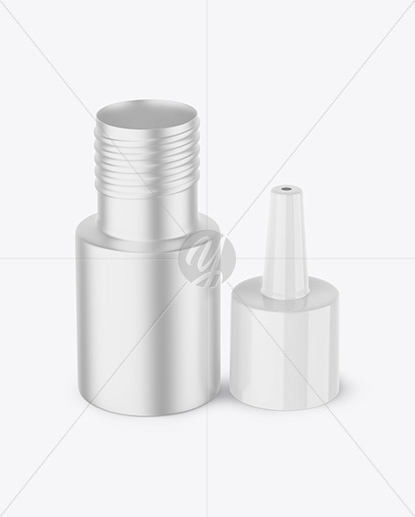 Matte Metallic Drops Bottle Mockup