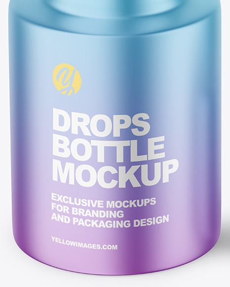 Matte Metallic Drops Bottle Mockup