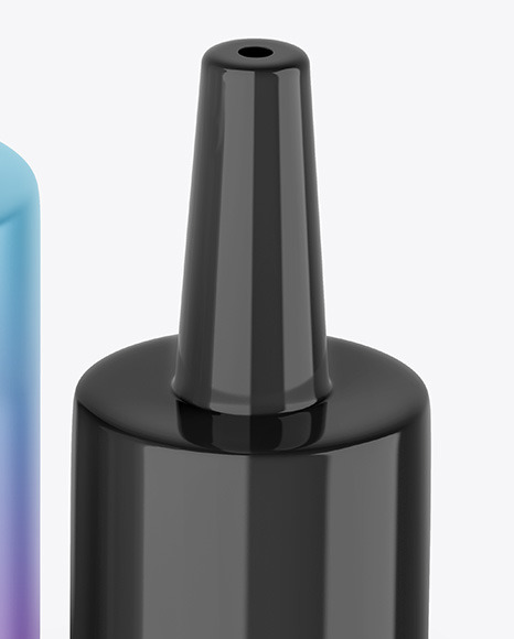 Matte Metallic Drops Bottle Mockup