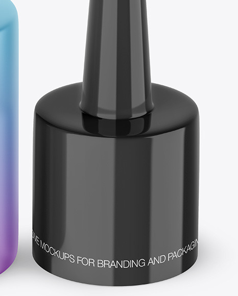 Matte Metallic Drops Bottle Mockup