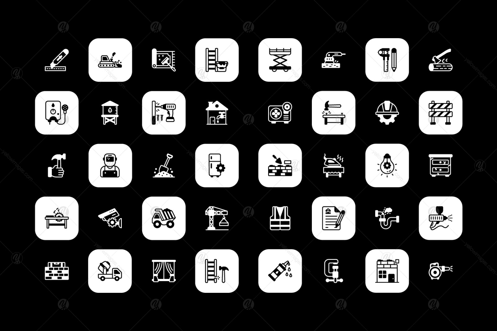 Home Repair and Maintenance Solid Icons Home Repair and Maintenance Solid Icons
