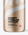 Metallic Skinny Tumbler Mockup