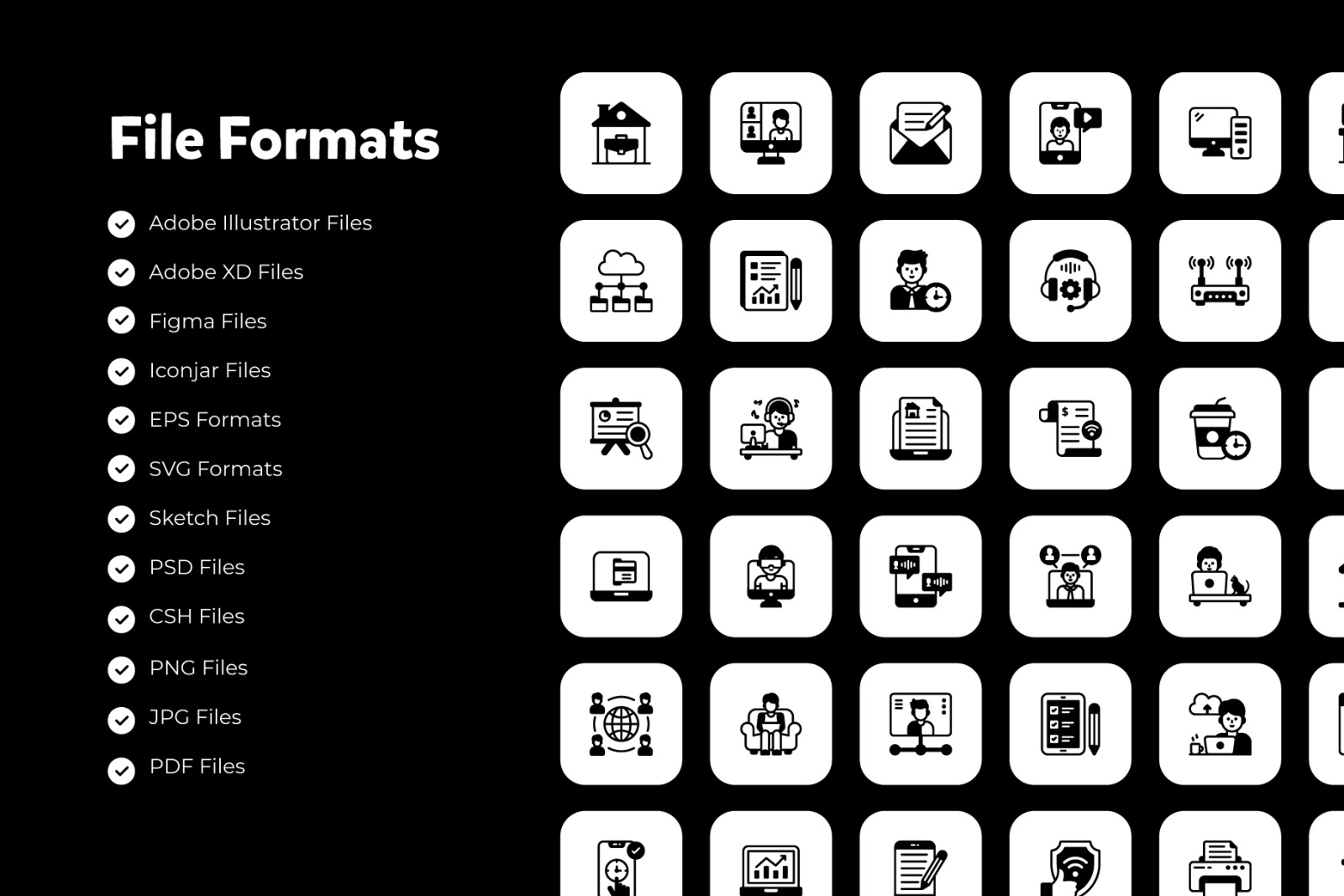 90 Solid Work From Home Icons 90 Solid Work From Home Icons