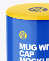 Glossy Mug w/ Cap Mockup