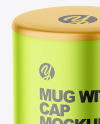 Matte Metallic Mug w/ Cap Mockup