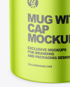 Matte Metallic Mug w/ Cap Mockup