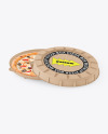 Kraft Round Pizza Box Mockup