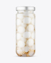 Clear Glass Jar with Pickled Onion Mockup