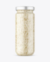 Clear Glass Jar with Pickled Celery Mockup