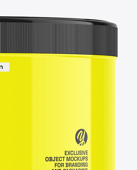 300ml Glossy Plastic Jar Mockup