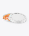 Matte Round Pizza Box Mockup