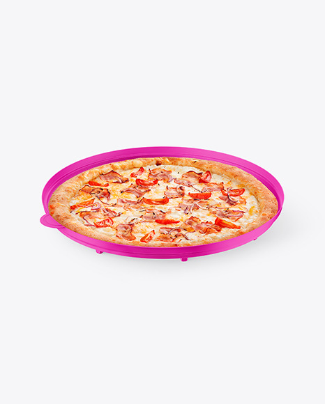 Matte Round Pizza Box Mockup